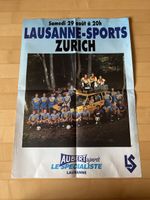 FC Lausanne Sports FC Zürich FCZ Vintage Matchplakat Poster