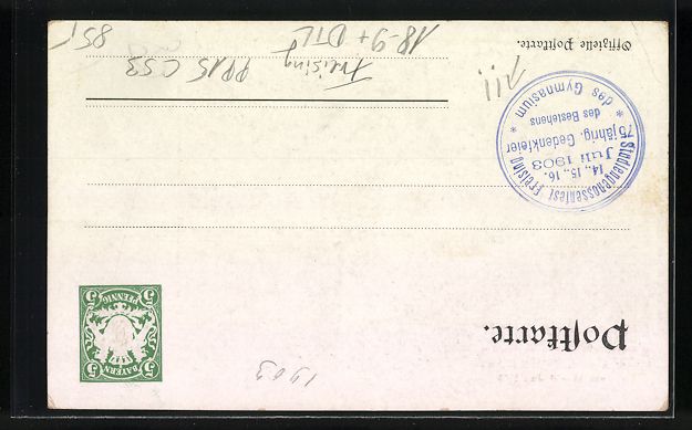 Ganzsachen: Litho Ganzsache Bayern PP15C53: Freising – Gebraucht aus Berlin von bartko-reher 1
