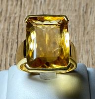 natürlicher Citrin Ring 💎✨  Silber 925 vergoldet RB95