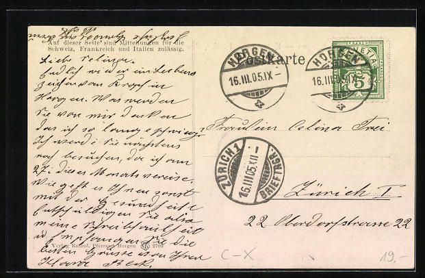 Cartoline postali: Horgen, Katholische Kirche, Pfarrhaus, V – Usato da Berlin venduto da bartko-reher 1