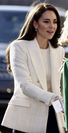 ZARA tweeted ecru jacket XS/S