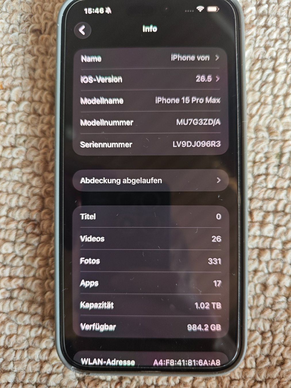 Apple Telefoni cellulari / Smartphones: iPhone 15 Pro Max Schwar 1000GB/1TB – Nuovo (secondo la descrizione) da Magden venduto da mmmxcix 9
