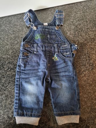 Schiesser Latzhose Jeans Blau Grösse 68 