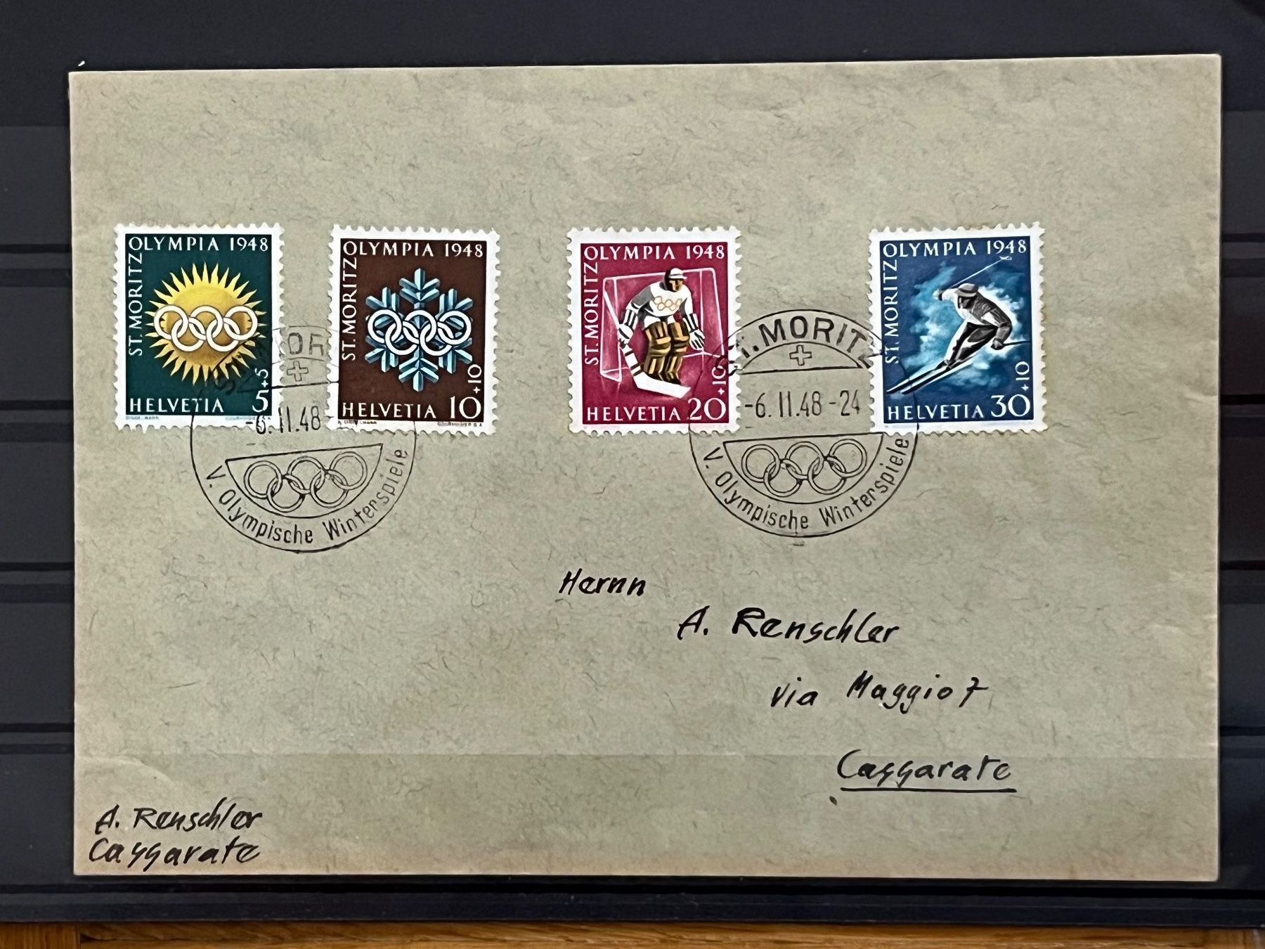 Tutti i francobolli: Satzbrief Pro Patria 1948 – Usato da Romanshorn venduto da luxcollect