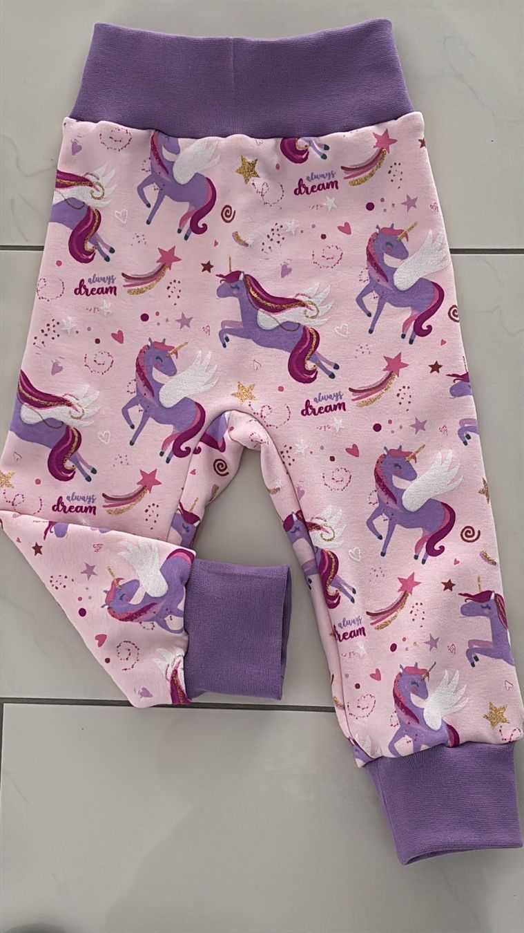 Pantaloni: Fleece Pumphose Gr. 86/92 Einhorn-Liebe Neu – Nuovo e nell'imballaggio originale da Rietheim venduto da Nugger