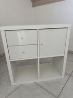 IKEA Kallax Regal weiss mit zwei Schubladen und Tür