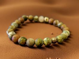 Armband Rhyolit & Bronze, 20cm Umfang