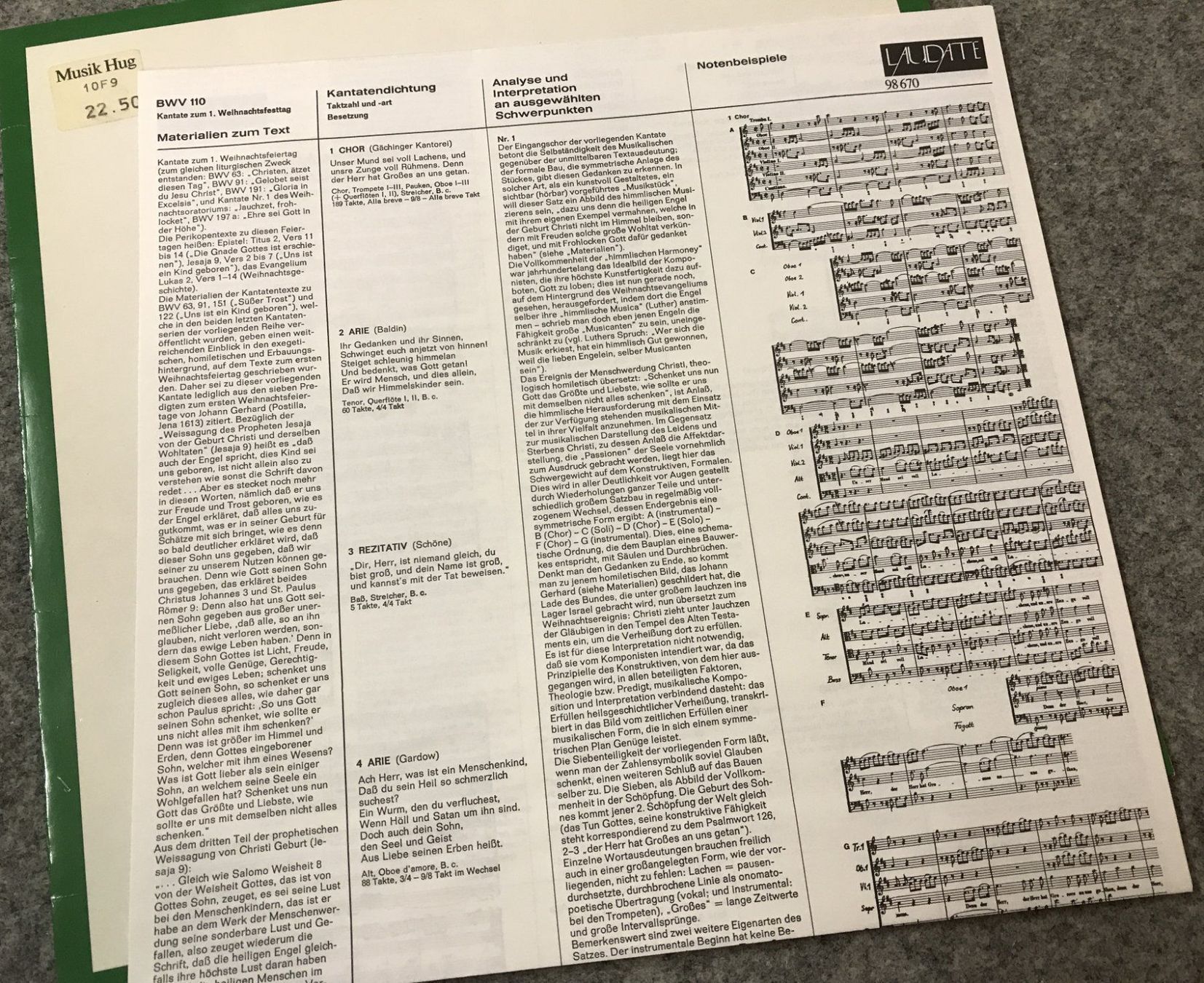 Dischi in vinile: 2 LP's Die Bach Kantate – Usato da Guntershausen venduto da Gloominati 3