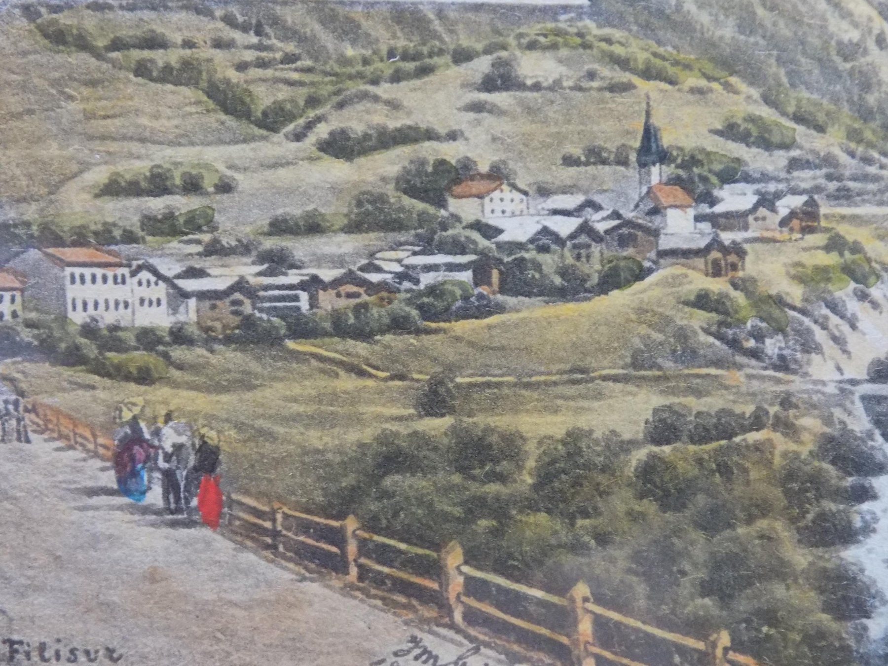 Incisioni: Filisur Rahmen über Eck vergoldet – Usato da Risch venduto da Rischli15 5