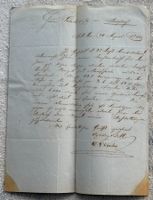 ANTIKES DOKUMENT 1866 KUHN BIENNE