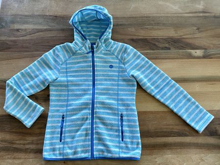 Kuschelige Kapuzenjacke 46N Grösse 152 Mädchen Fleece warm
