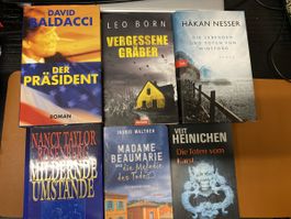 Spannende Krimis & Thriller Bücherpaket (6 Stück)