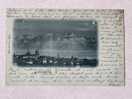 Alte Ansichtskarte von Lausanne, Schweiz