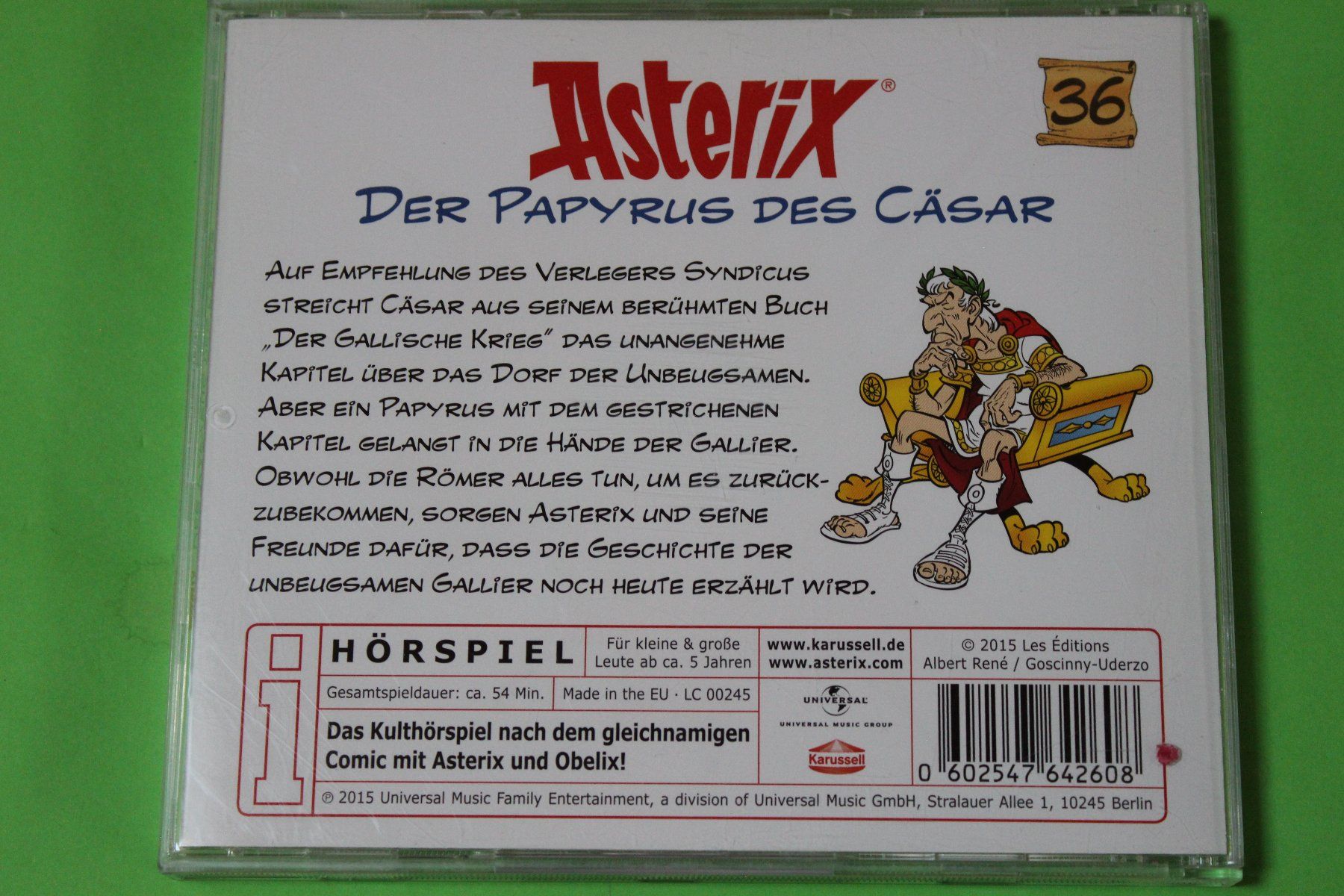 Audiolibri: ASTERIX 36 - DER PAPYRUS DES CÄSAR Hörspiel-CD – Usato da Tübach venduto da JamesStone 2