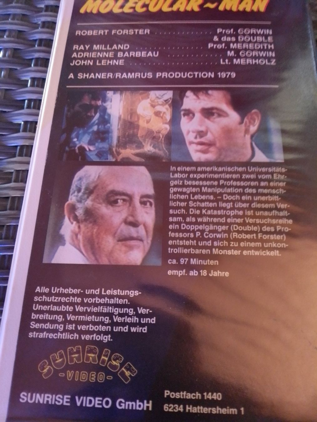 Tutti i VHS: Molecular Man Das Double Sunrise Video VHS 84102 – Usato da Remetschwil venduto da Privatflohmi 1