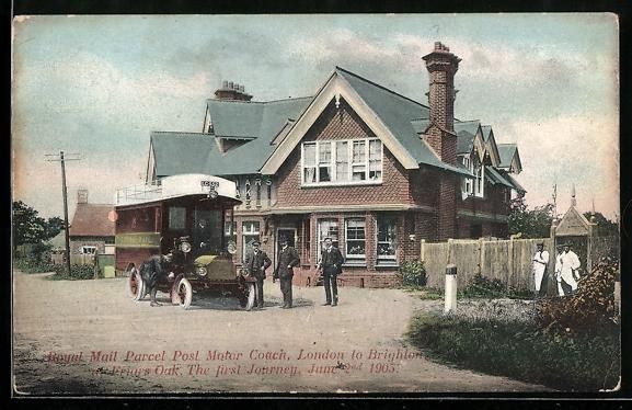 Cartoline postali: Hassocks, Friars Oak, Royal Mail Parecl  – Usato da Berlin venduto da bartko-reher