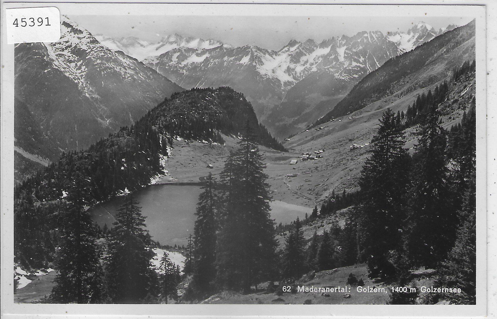 Cartoline postali: Maderanertal: Golzern, Golzernsee – Usato da Ettingen venduto da Kartenplanet