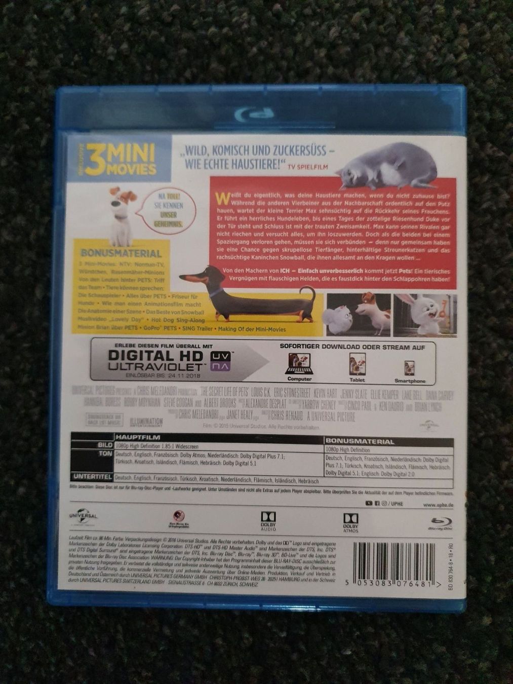 Tutti i DVDs: Pets auf Blueray – Nuovo (secondo la descrizione) da Ostermundigen venduto da ala_pt5h 1