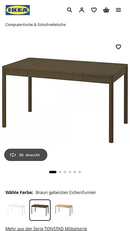 Scrivanie: Ikea Tonstad Schreibtisch Eichenfurnier – Usato da Langnau i. E. venduto da nay_gxp6 2