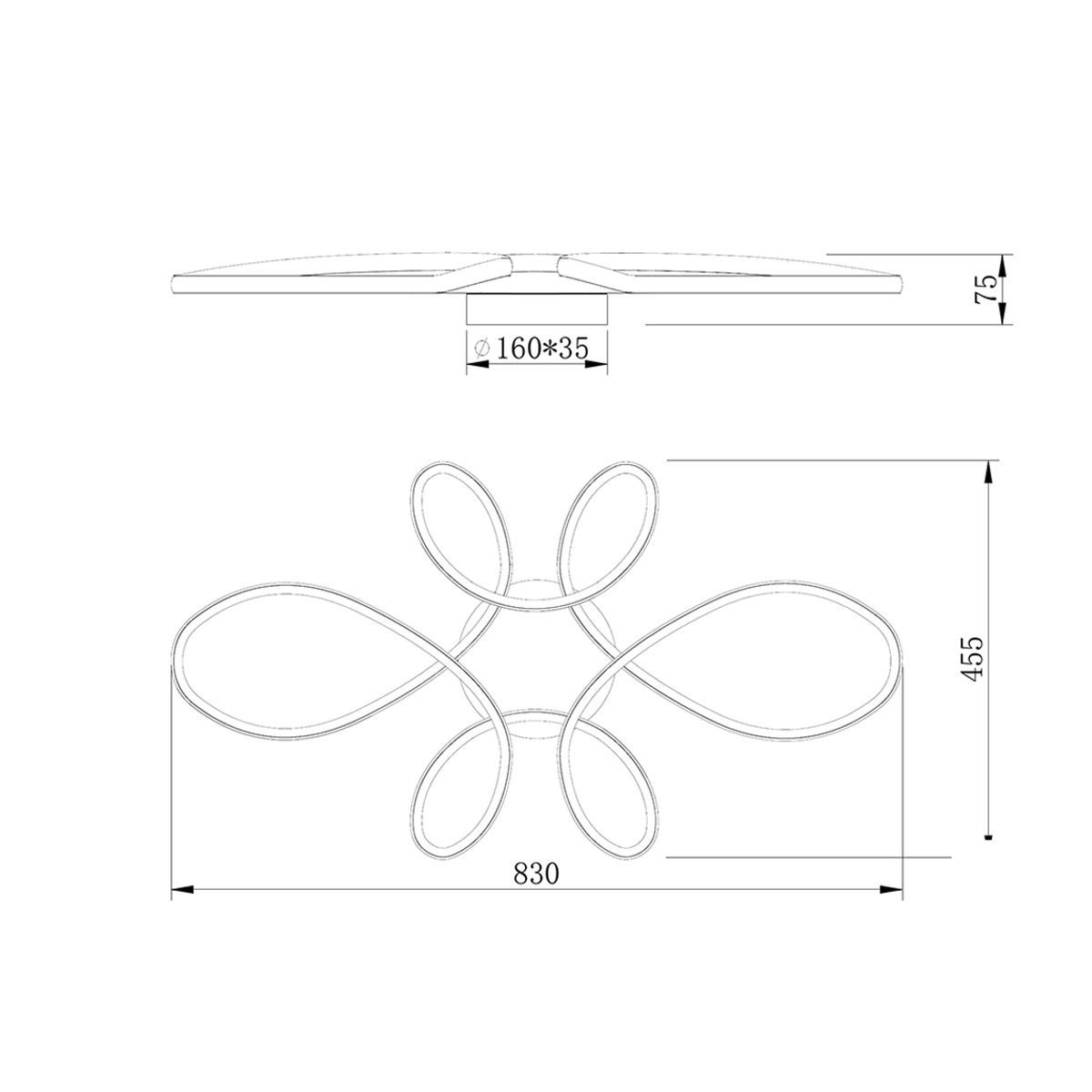 Lampadari & plafoniere: LED Deckenleuchte, Dimmer, 83 cm x 45 cm – Nuovo (secondo la descrizione) da Kreuzlingen venduto da Smart-Light 6