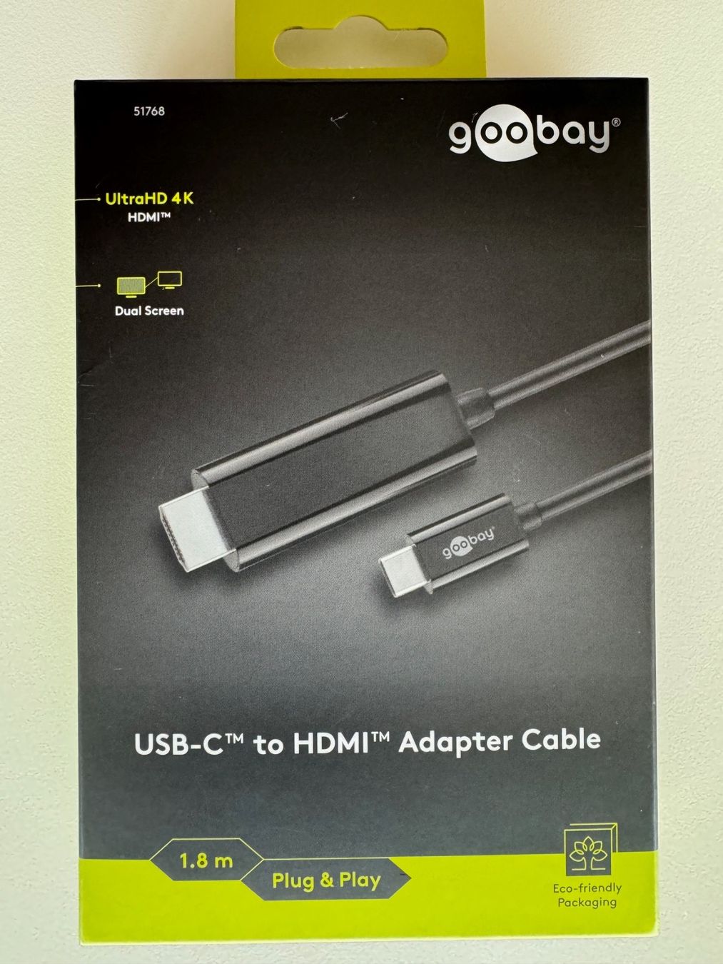 Cavi: Goobay Adapter Cable USB-C to HDMI, 4K, 1.8m – Nuovo e nell'imballaggio originale da St-Gingolph venduto da GoldenKeys