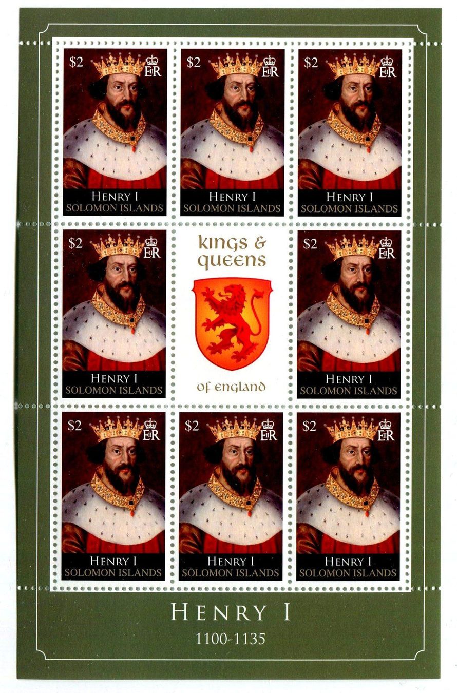 Alle Briefmarken: Block "König Heinrich I.". Salomonen. – Neu und originalverpackt aus Basel von Butsch5