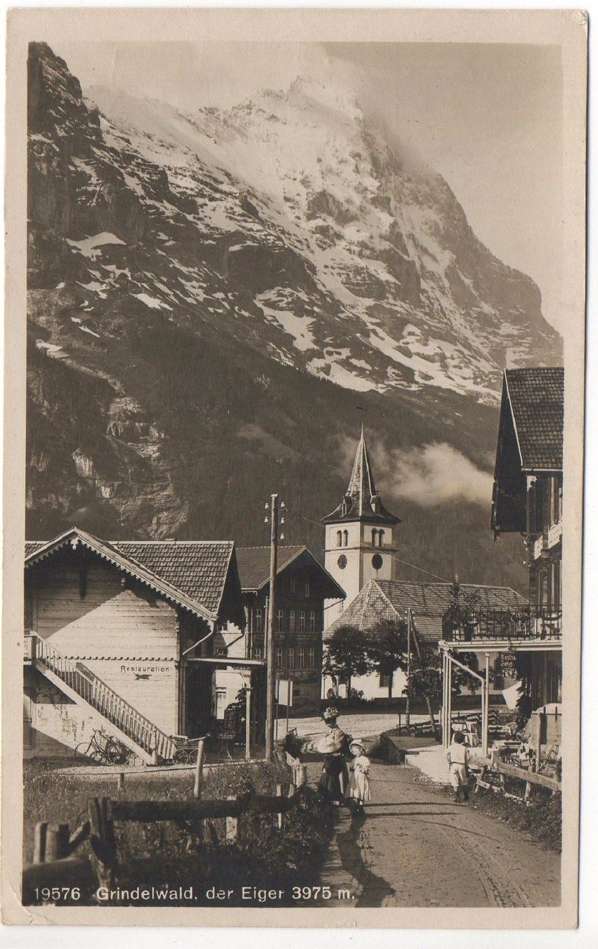 Ansichtskarten: GRINDELWALD der Eiger, Restauration, Mutter und Kind – Gebraucht aus Jona von philajona