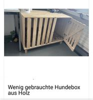 Hundebox verschliessbar aus Holz