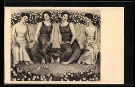Ferdinand Hodler: Heilige Stunde, Damen 