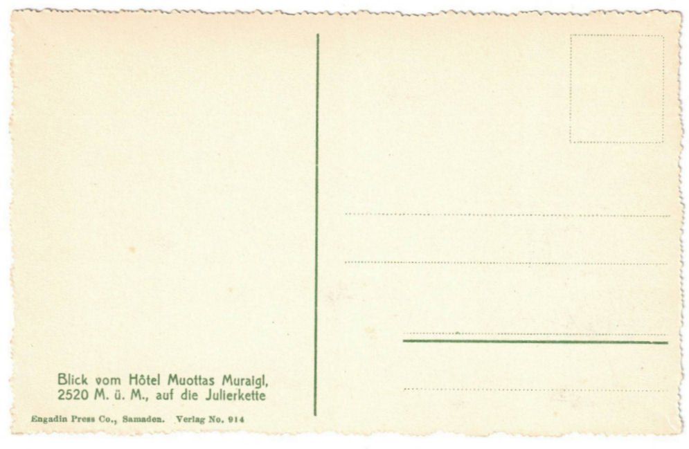 Cartoline postali: St. Moritz - Standseilbahn Muottas Muragl Bergstation – Usato da Binningen venduto da Mountainrider 1