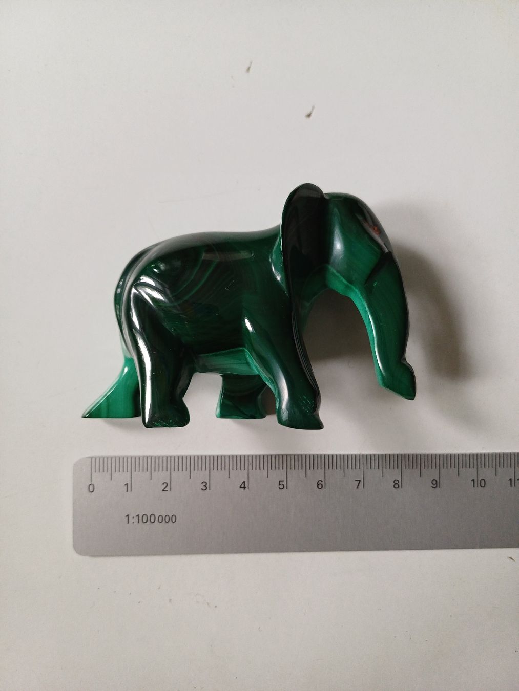 Statuette: Vintage Malachit Elefant Skulptur – Usato da Zürich venduto da Avocadokern 7