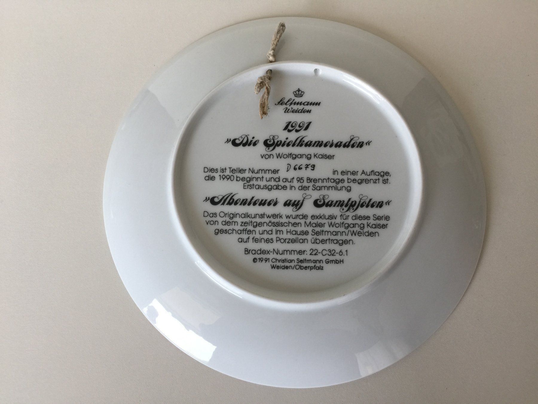 Seltmann Piatti: SELTMANN WEIDEN assiette murale / Wandteller – Usato da Cossonay-Ville venduto da Les_1001_perles 4