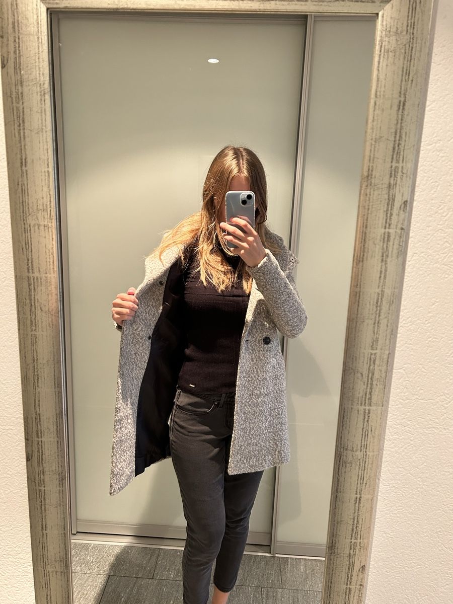 Only Cappotti: Only grauer Wollmantel – Nuovo (secondo la descrizione) da Zürich venduto da Shoppingqueen98 4