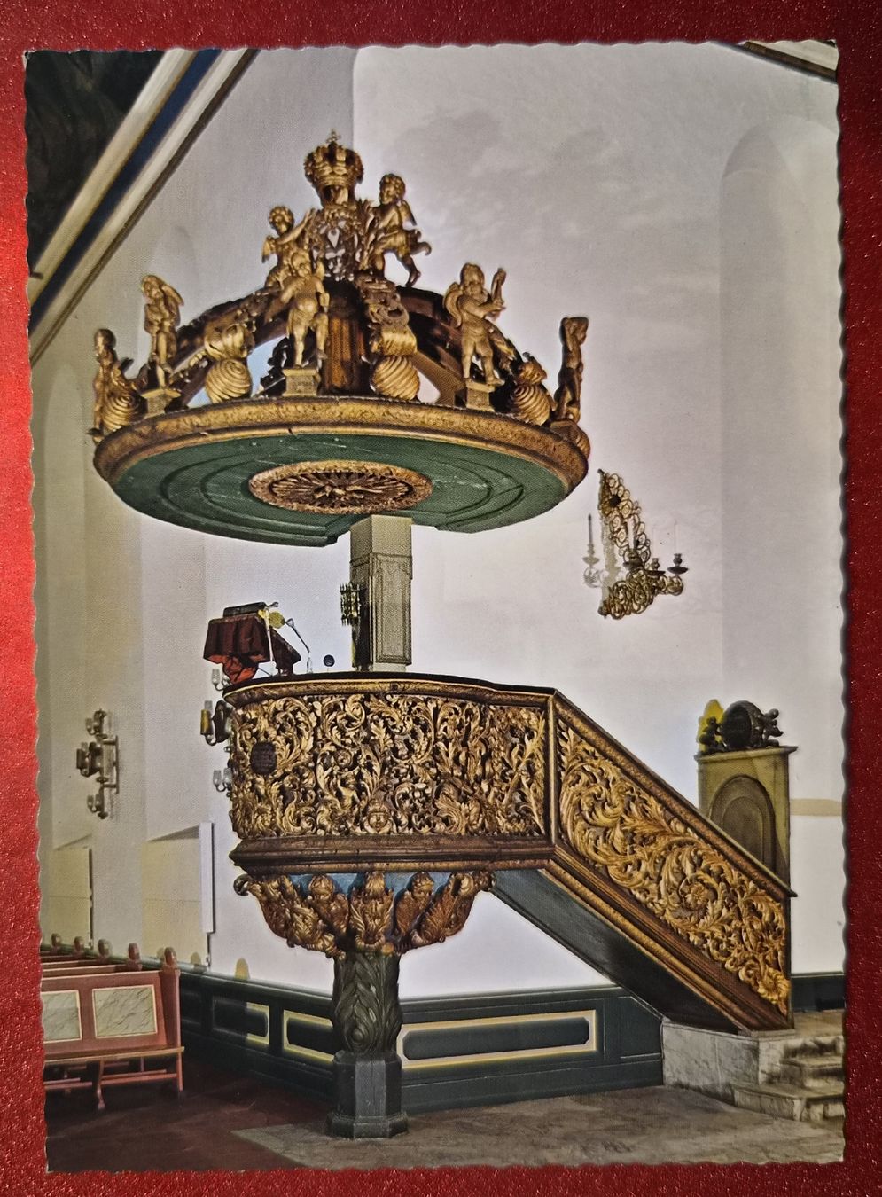 Ansichtskarten: Oslo Domkirche Kanzel 1984 – Gebraucht aus Melchnau von Arthurius