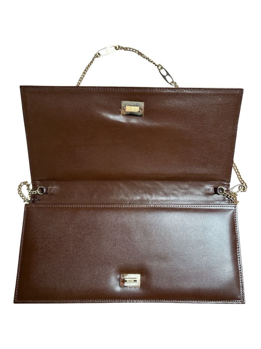 Taschen für Damen: Vintage Brown Patchwork Leather Clutch – Gebraucht aus Regensdorf von heg_h8cq 7