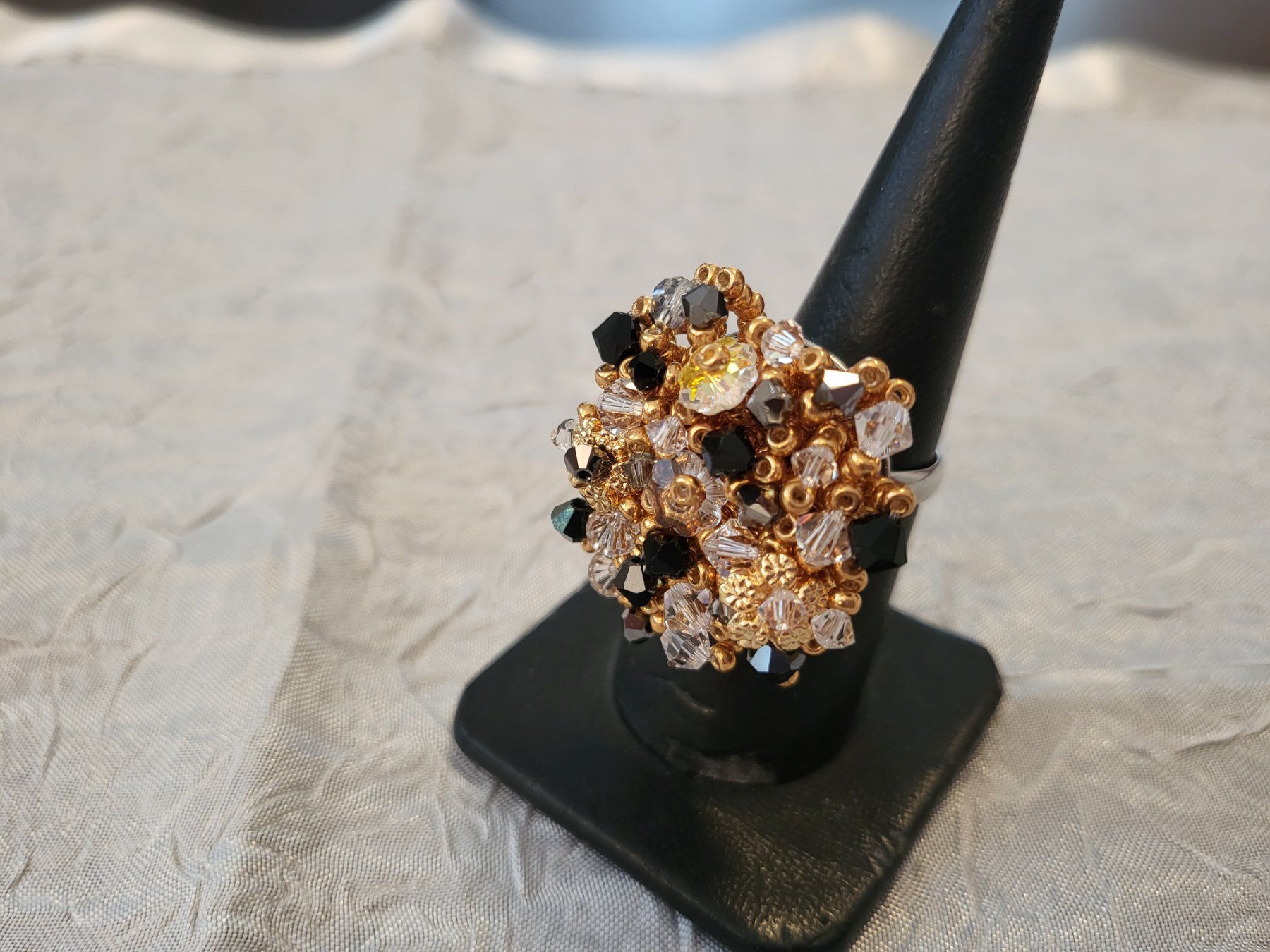 Anelli: Handgemachte swarovski perlen ring – Nuovo (secondo la descrizione) da Dietikon venduto da Eleda 2