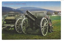 Militär - Haubitzen in Stellung - Kanone - Soldaten - 1. WK