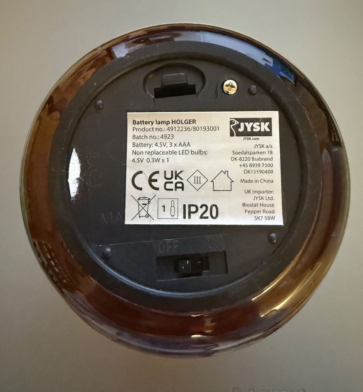 Jysk Lampen: Tischlampe mit Batterie – Gebraucht aus Basel von karpfen17 1
