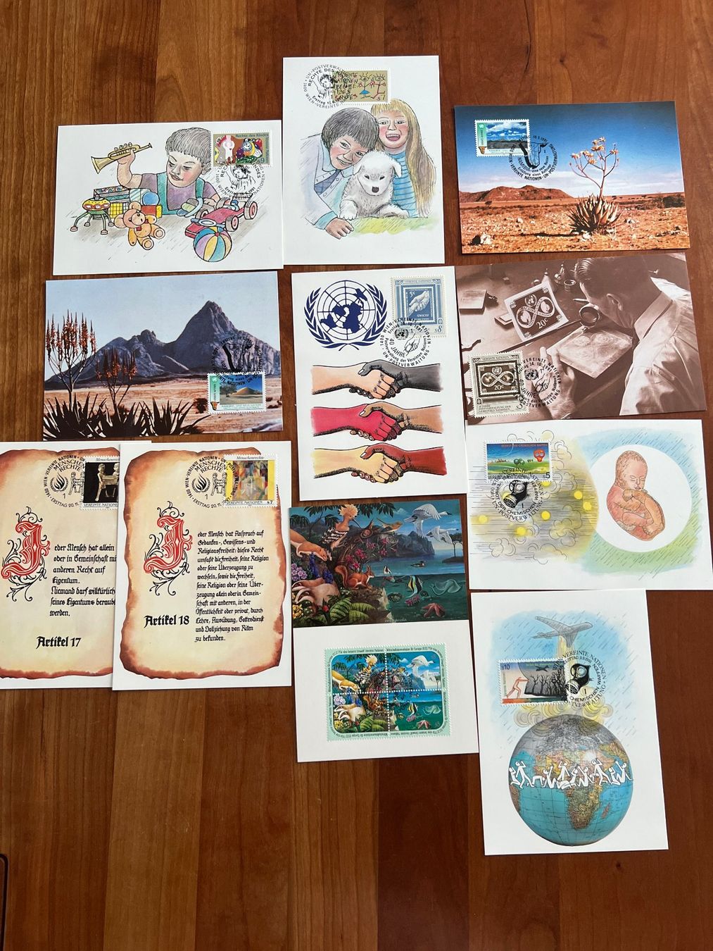 Alle Briefmarken: UNO Wien Maximumkarten 1991 (M733) – Gebraucht aus Hinwil von Sidi4