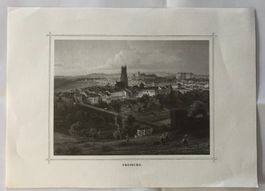 Antiker Stich "Freiburg / Fribourg"