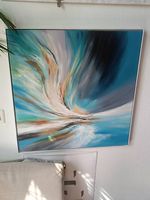 Abstrakt Acryl Gemälde gerahmt