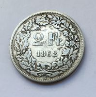1862 2 Franken Silber