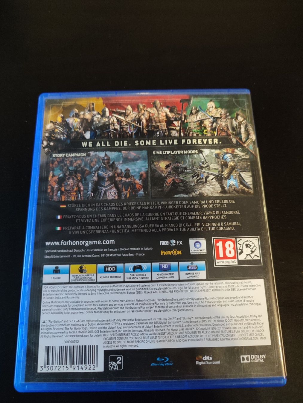 Sony Giochi: PS4 Game "For Honor" - Excellent Condition – Usato da Martigny venduto da Errika 1