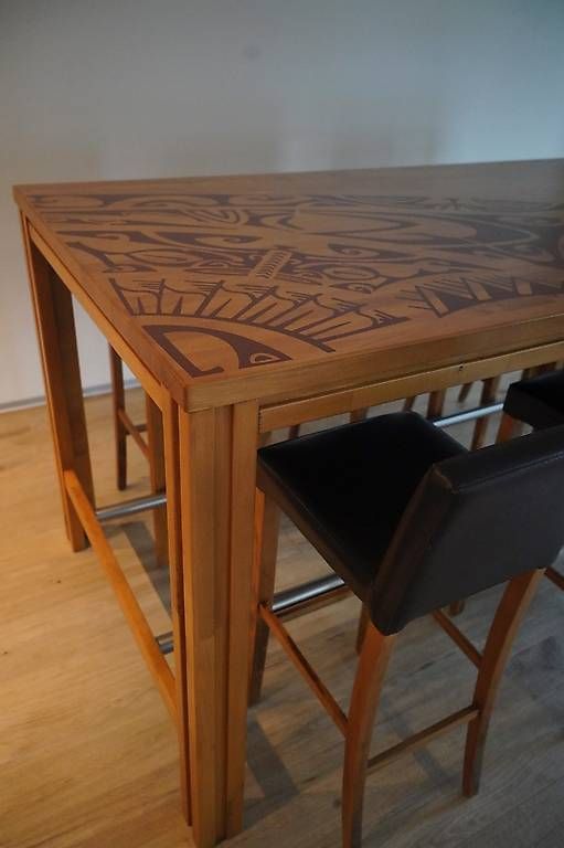 Tischset: Table haute  à manger unique design et ses chaises – Gebraucht aus Orpund von mar_hhw6 1
