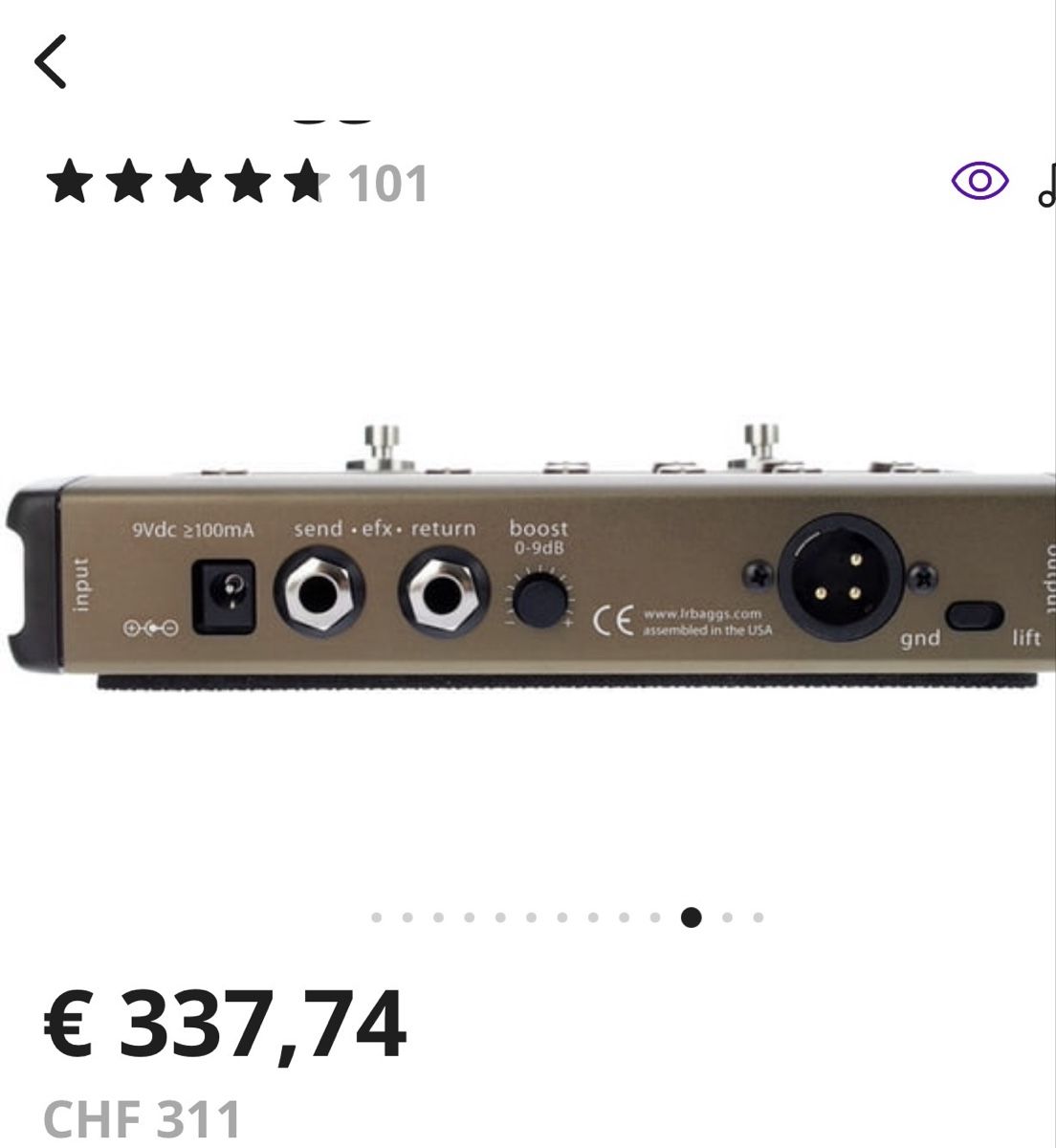 Strumenti musicali: L.R. Baggs DI pédale preamp acoustique – Usato da Genève venduto da jhv_v6rn 1