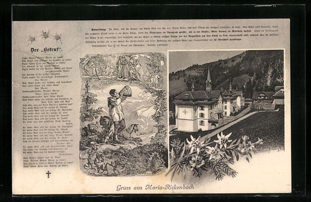 Cartoline postali: Maria-Rickenbach, Ortsansicht mit Kirche – Usato da Berlin venduto da bartko-reher