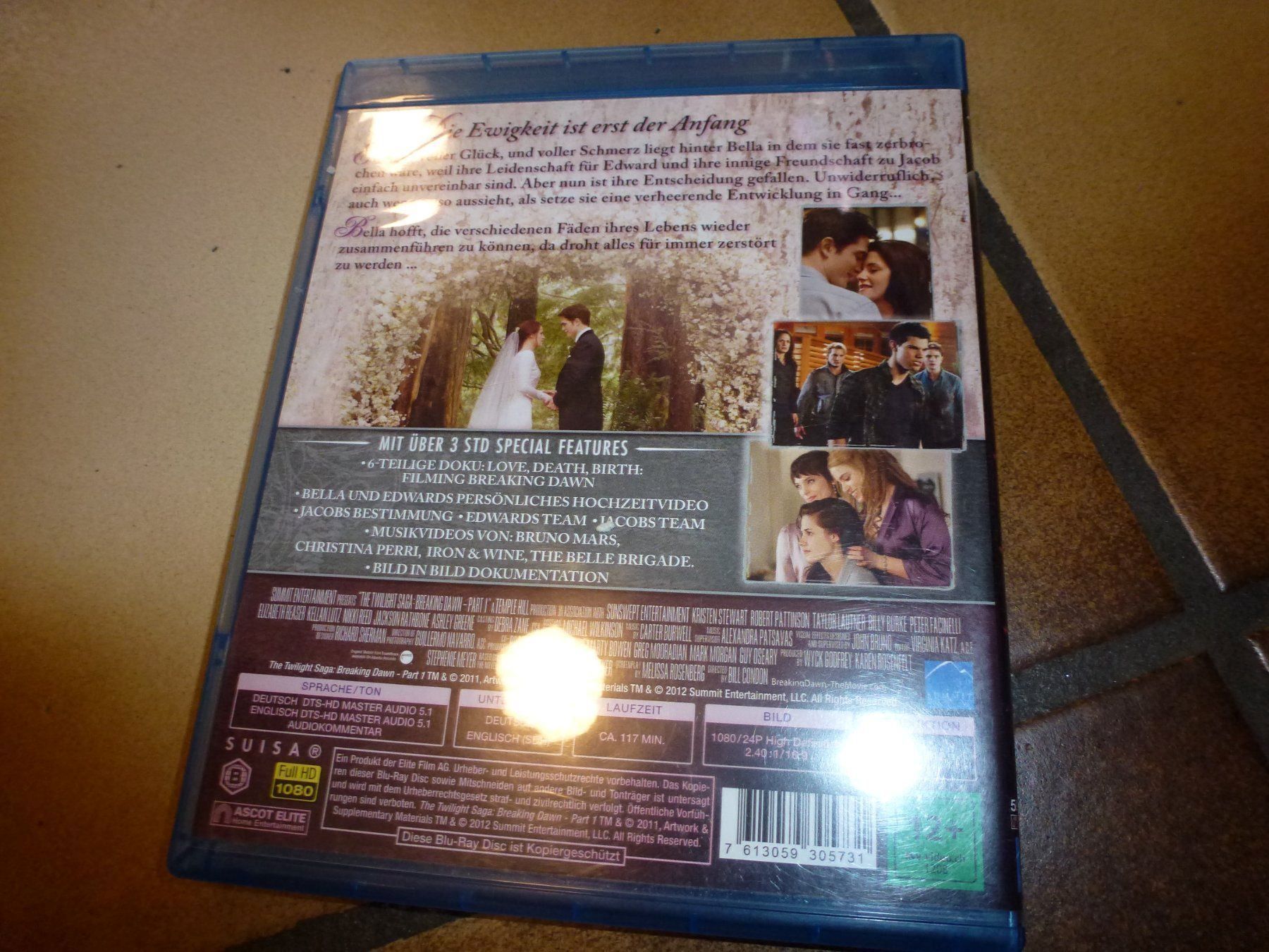Tous les DVDs: The Twilight Saga Breaking Dawn BLU-RAY – D'occasion à Olten par Disc-Verkauf 2