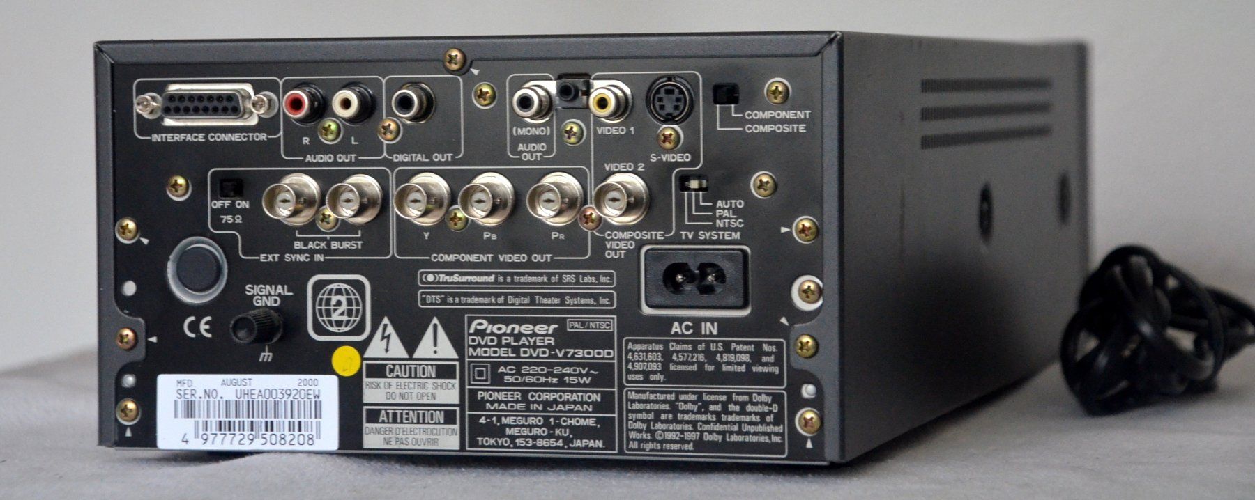 Pioneer Lettore multimediale & Streamer: Pioneer DVD-V7300D DVD Player – Usato da Collonges venduto da arashee 3