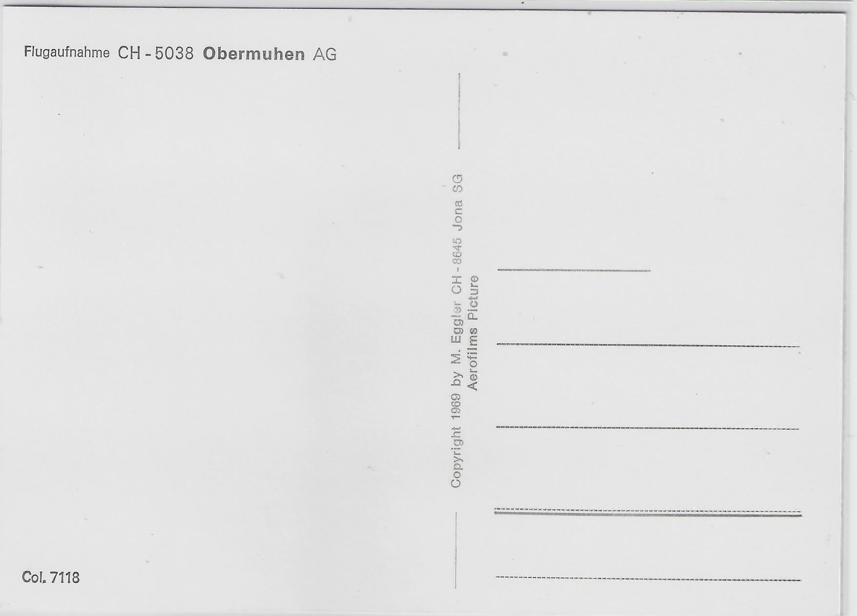 Cartoline postali: Flugaufnahme Obermuhen AG – Antico da Ettingen venduto da Kartenplanet 1
