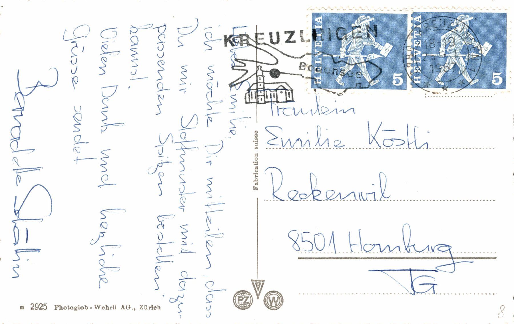 Cartoline postali: Kreuzlingen – Usato da Bronschhofen venduto da Astore 1